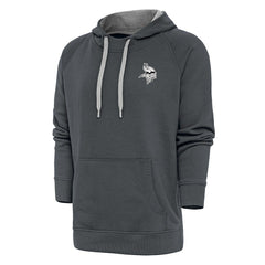 Minnesota Vikings  Antigua Metallic Logo Victory Pullover Hoodie