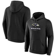 Baltimore Ravens  Logo Team Lockup Fitted Pullover Hoodie