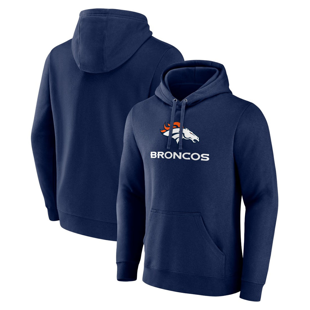 Denver Broncos  Logo Team Lockup Fitted Pullover Hoodie