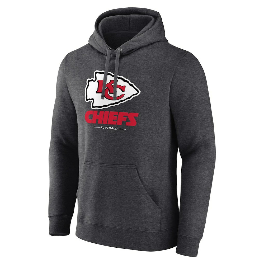Kansas City Chiefs  Logo Team Lockup Fitted Pullover Hoodie