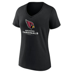 Arizona Cardinals  Women's Logo Team Lockup V-Neck T-Shirt