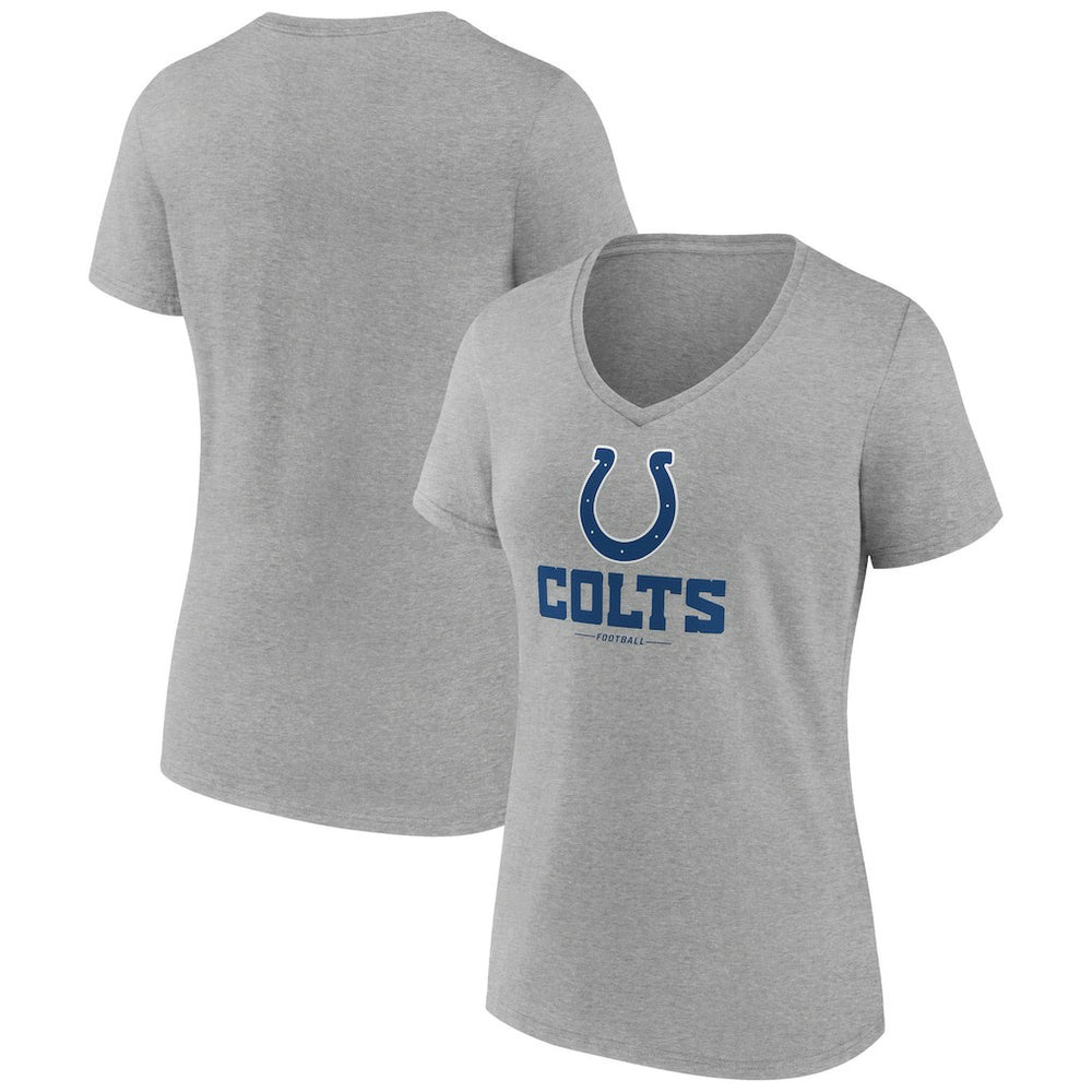 Indianapolis Colts  Women's Logo Team Lockup V-Neck T-Shirt