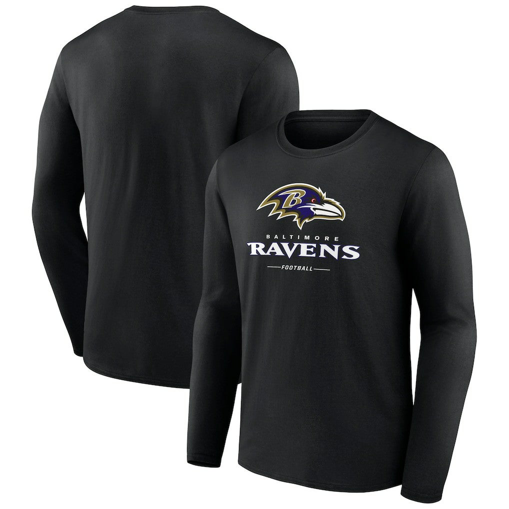 Baltimore Ravens  Logo Team Lockup Long Sleeve T-Shirt