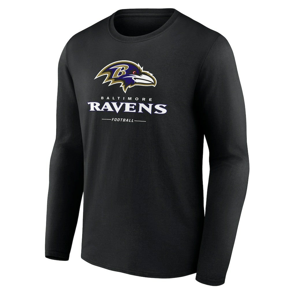 Baltimore Ravens  Logo Team Lockup Long Sleeve T-Shirt