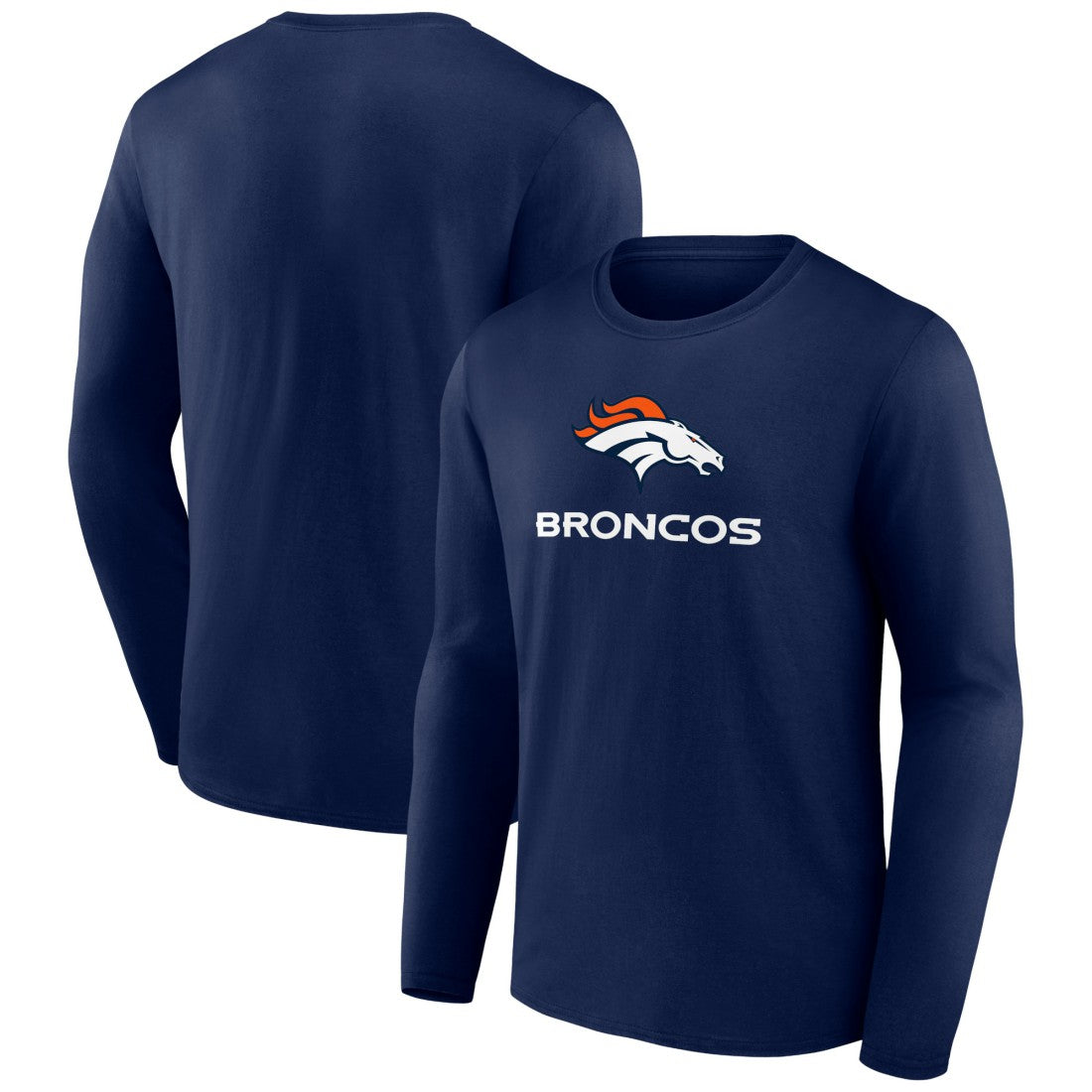 Denver Broncos  Logo Team Lockup Long Sleeve T-Shirt