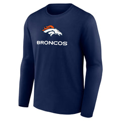 Denver Broncos  Logo Team Lockup Long Sleeve T-Shirt