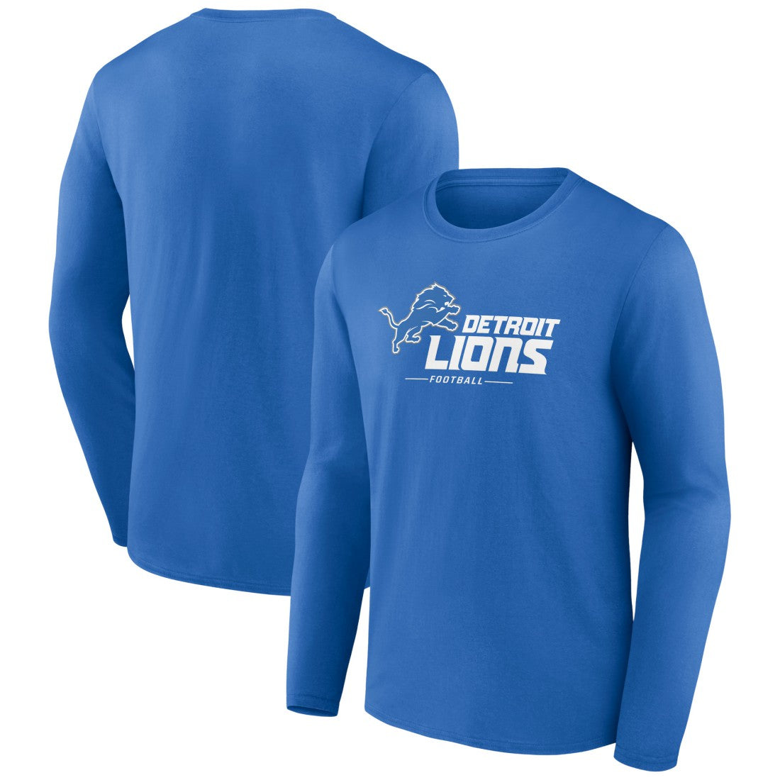Detroit Lions  Logo Team Lockup Long Sleeve T-Shirt