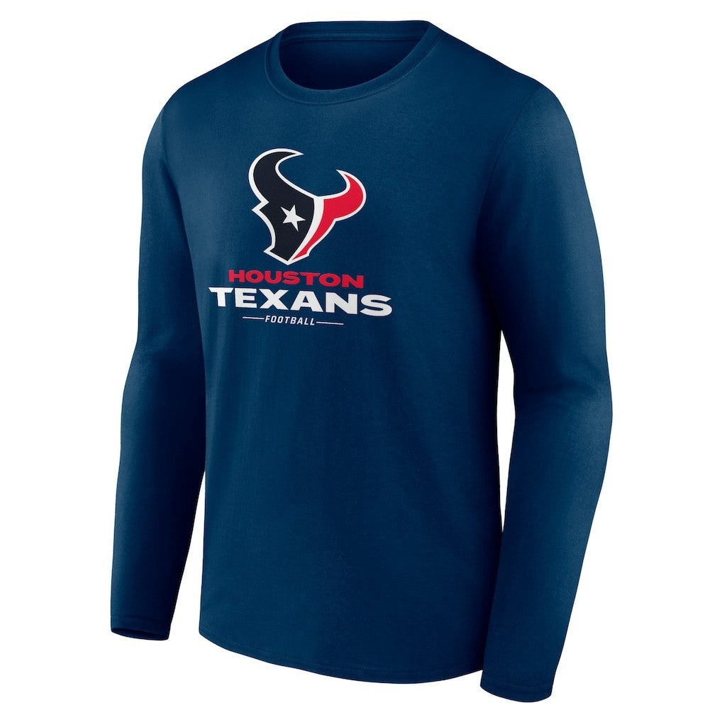 Houston Texans  Logo Team Lockup Long Sleeve T-Shirt
