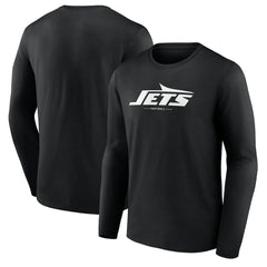 New York Jets  Logo Team Lockup Long Sleeve T-Shirt