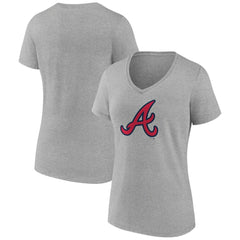 Atlanta Braves Women's Official Logo V-Neck T-Shirt | MLB Shop