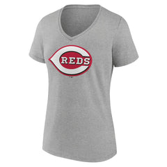 Cincinnati Reds Women's Official Logo V-Neck T-Shirt | MLB Discount