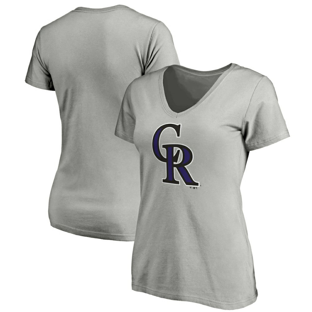 Colorado Rockies Women's Official Logo V-Neck T-Shirt | MLB Sale