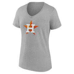 Houston Astros Women's Official Logo V-Neck T-Shirt | MLB Discount