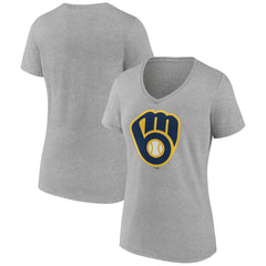 Milwaukee Brewers Women's Official Logo V-Neck T-Shirt | MLB Outlet