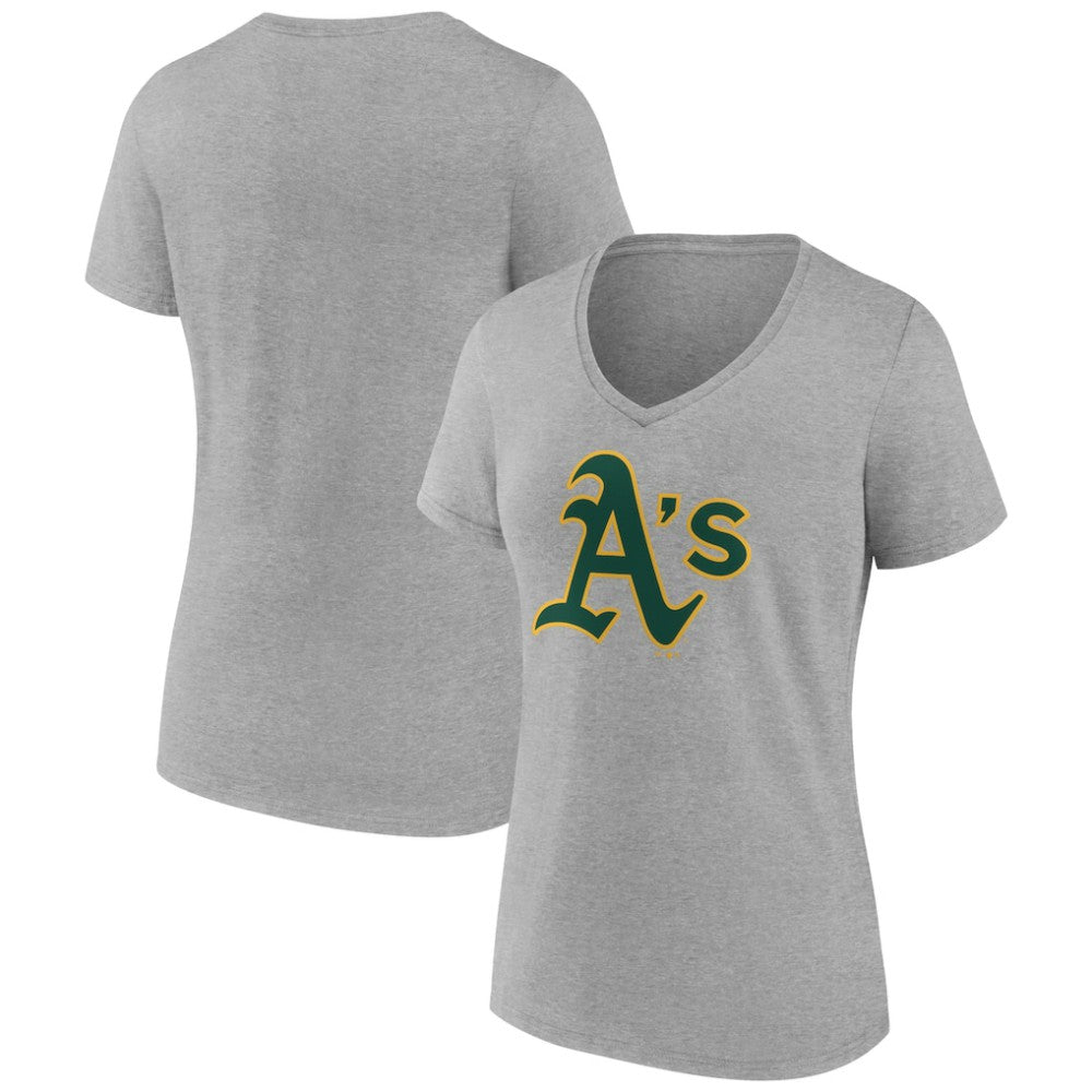 Athletics Women's Official Logo V-Neck T-Shirt | MLB US