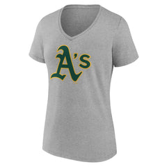 Athletics Women's Official Logo V-Neck T-Shirt | MLB US