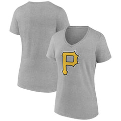 Pittsburgh Pirates Women's Official Logo V-Neck T-Shirt | MLB Discount
