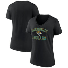 Jacksonville Jaguars  Women's Victory Arch Team V-Neck T-Shirt