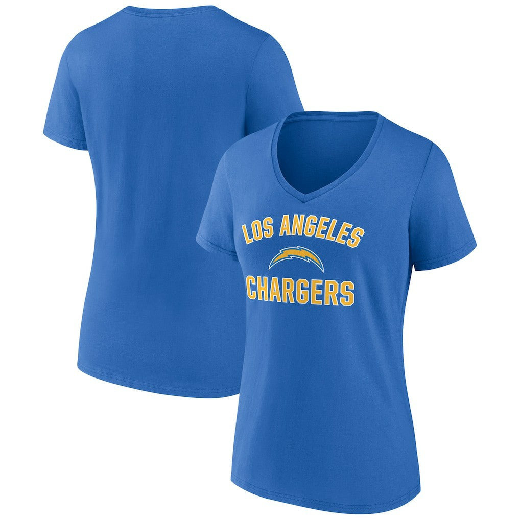 Los Angeles Chargers  Women's Victory Arch Team V-Neck T-Shirt