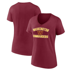 Washington Commanders  Women's Victory Arch Team V-Neck T-Shirt