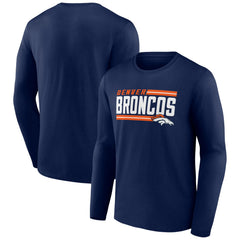 Denver Broncos  On Side Stripe Team Long Sleeve T-Shirt