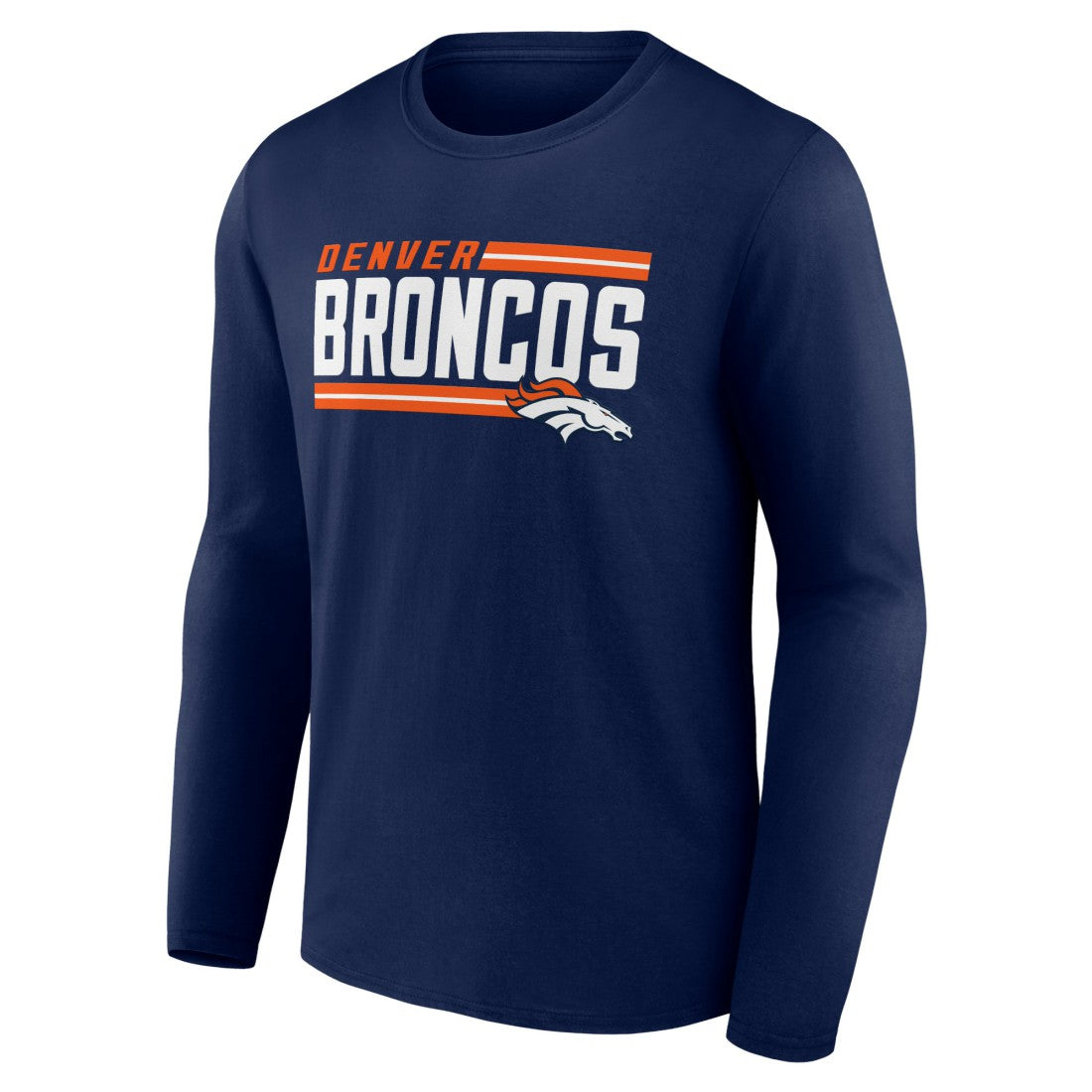 Denver Broncos  On Side Stripe Team Long Sleeve T-Shirt