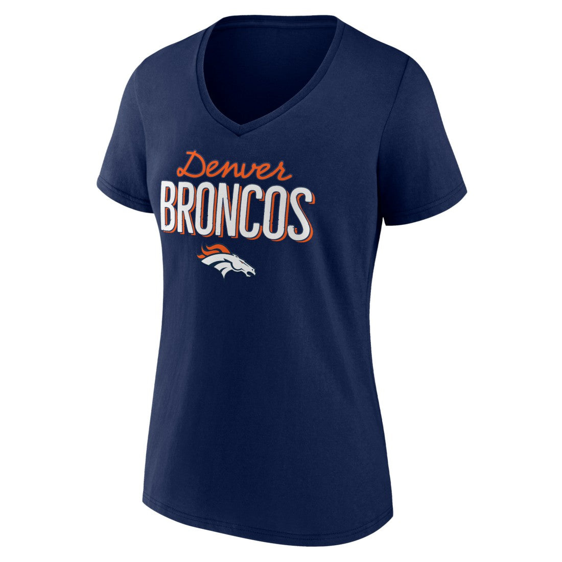 Denver Broncos  Women's Nostalgia V-Neck T-Shirt