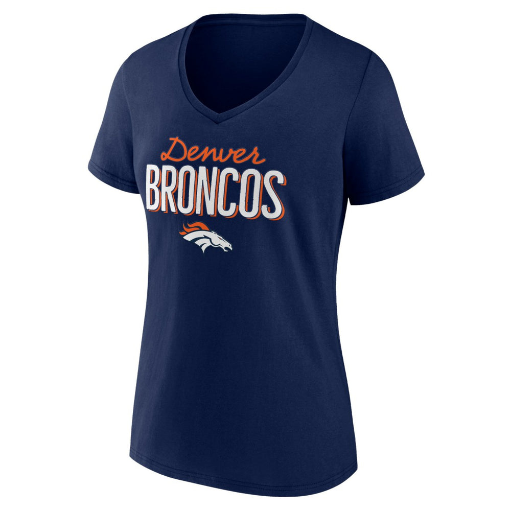 Denver Broncos  Women's Nostalgia V-Neck T-Shirt