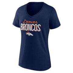 Denver Broncos  Women's Nostalgia V-Neck T-Shirt