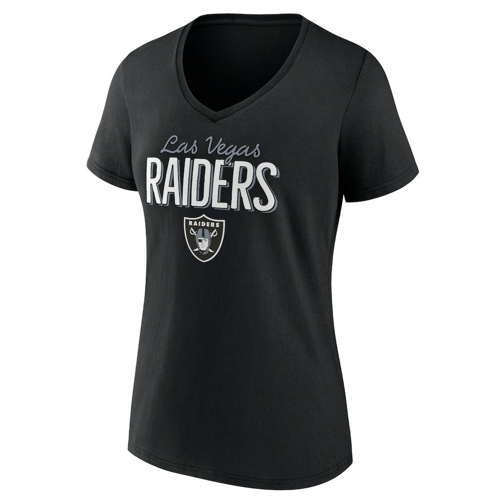 Las Vegas Raiders  Women's Nostalgia V-Neck T-Shirt