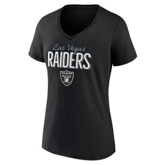 Las Vegas Raiders  Women's Nostalgia V-Neck T-Shirt