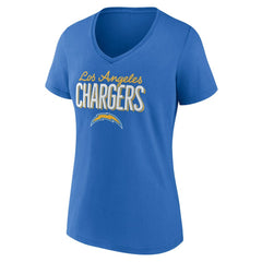 Los Angeles Chargers  Women's Nostalgia V-Neck T-Shirt