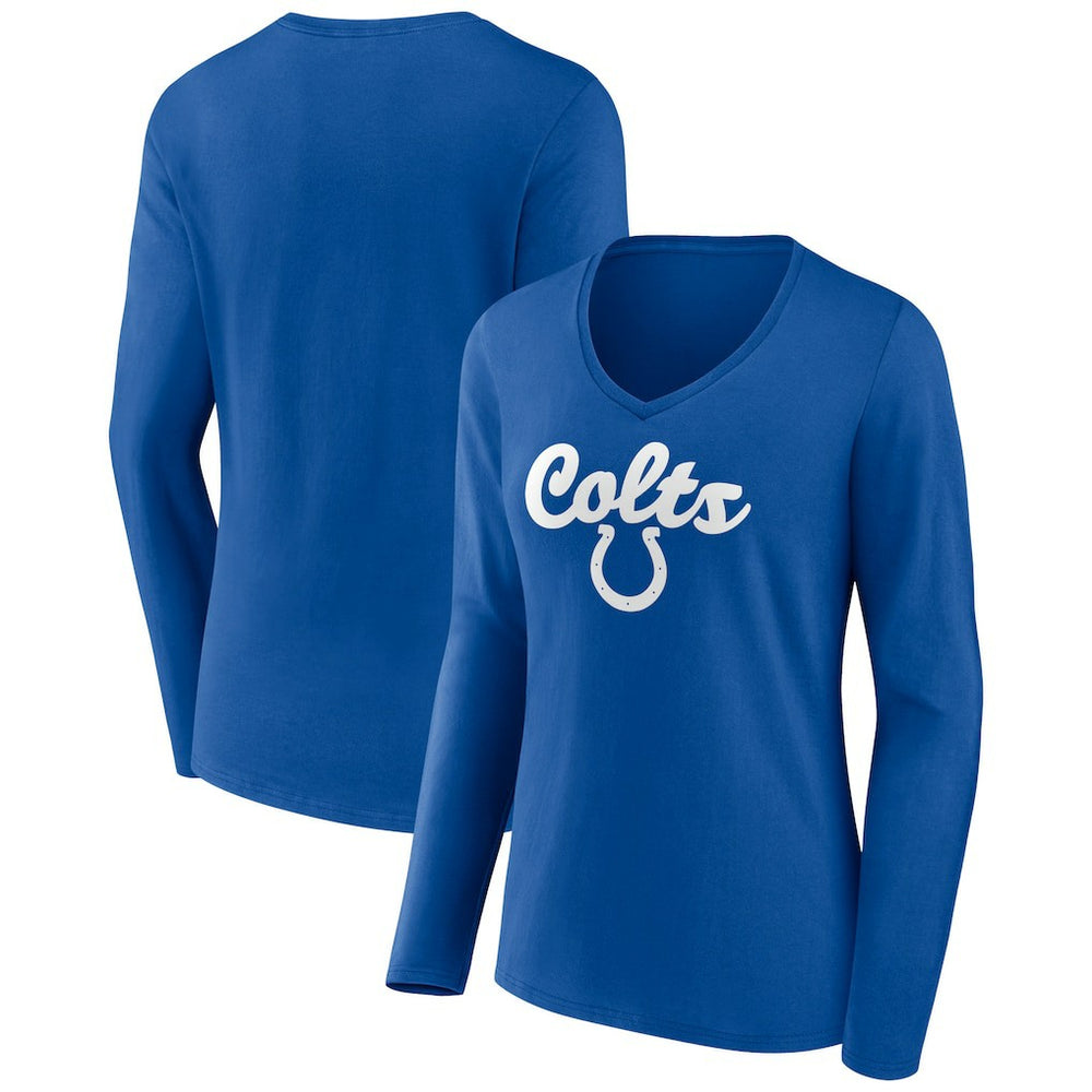 Indianapolis Colts  Women's Freehand Team Long Sleeve V-Neck T-Shirt