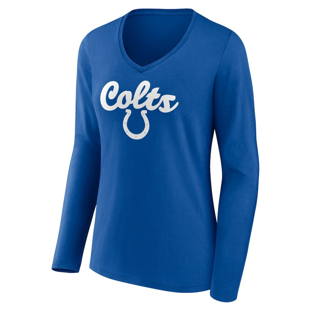 Indianapolis Colts  Women's Freehand Team Long Sleeve V-Neck T-Shirt