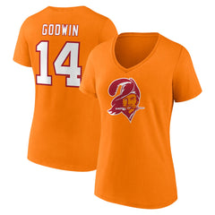 Tampa Bay Buccaneers Fanatics Chris Godwin  Women's Throwback Player Icon Name & Number T-Shirt