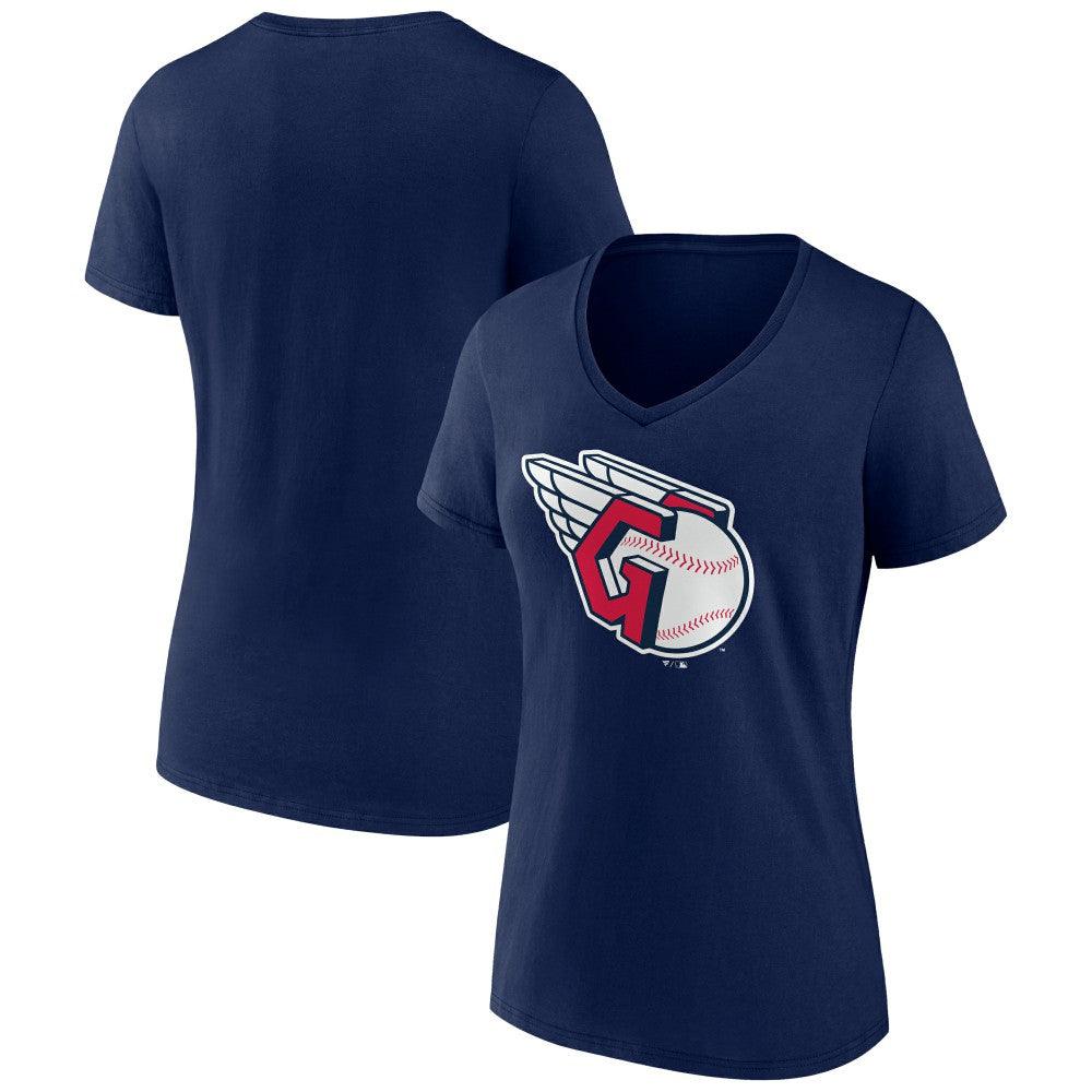Cleveland Guardians Women's Official Logo V-Neck T-Shirt | MLB Online
