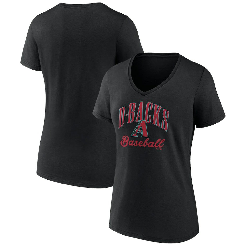 Arizona Diamondbacks Women's Victory Script Team V-Neck T-Shirt | MLB Discount