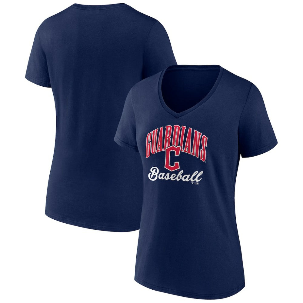 Cleveland Guardians Women's Victory Script Team V-Neck T-Shirt | MLB Discount