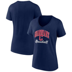Cleveland Guardians Women's Victory Script Team V-Neck T-Shirt | MLB Discount