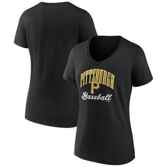 Pittsburgh Pirates Women's Victory Script Team V-Neck T-Shirt | MLB For sale
