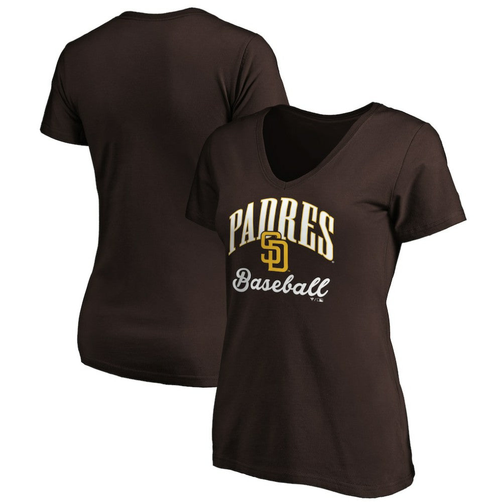 San Diego Padres Women's Victory Script Team V-Neck T-Shirt | MLB Sale