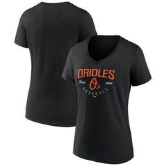 Baltimore Orioles Women's Live For It Team V-Neck T-Shirt | MLB New
