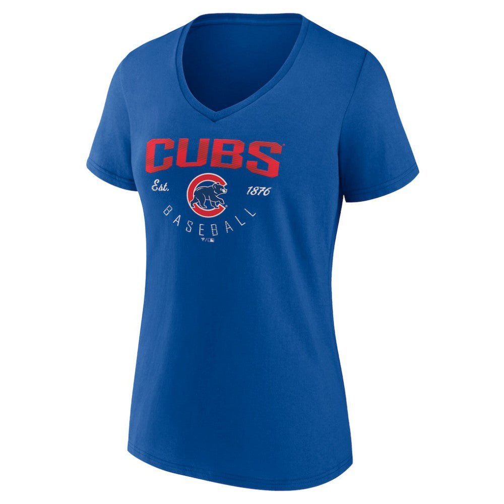 Chicago Cubs Women's Live For It Team V-Neck T-Shirt | MLB Shop