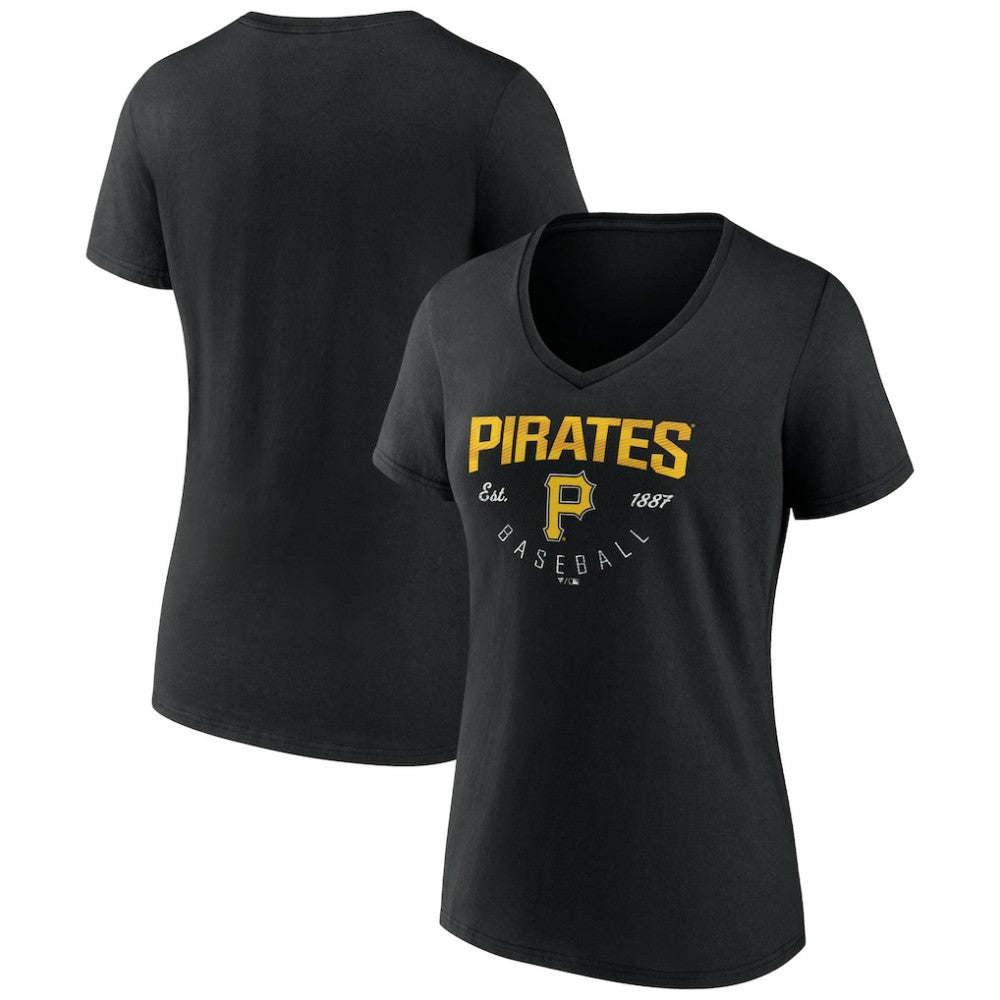 Pittsburgh Pirates Women's Live For It Team V-Neck T-Shirt | MLB US