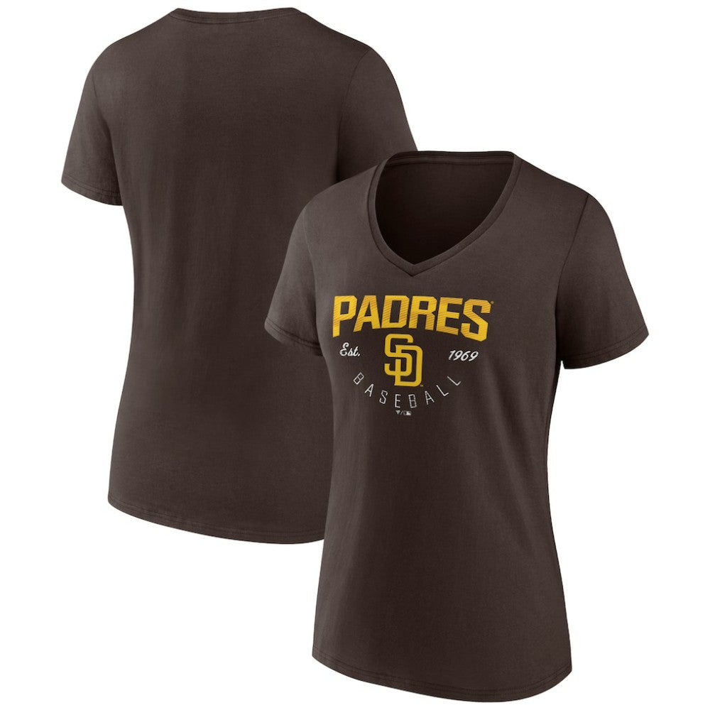 San Diego Padres Women's Live For It Team V-Neck T-Shirt | MLB US