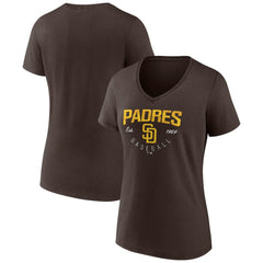 San Diego Padres Women's Live For It Team V-Neck T-Shirt | MLB US