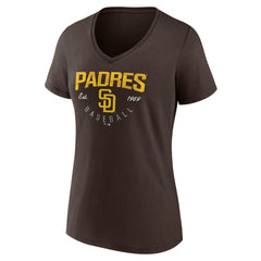 San Diego Padres Women's Live For It Team V-Neck T-Shirt | MLB US
