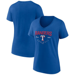 Texas Rangers Women's Live For It Team V-Neck T-Shirt | MLB New