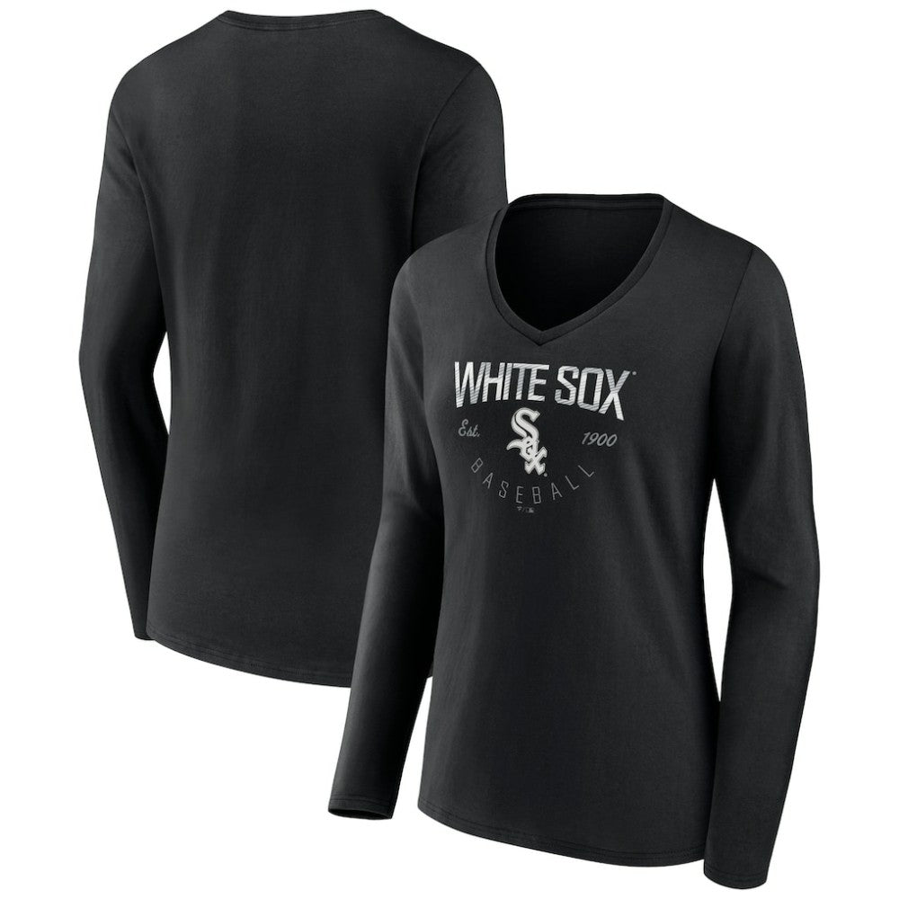 Chicago White Sox Women's Live For It Long Sleeve Long Sleeve V-Neck T-Shirt | MLB Online