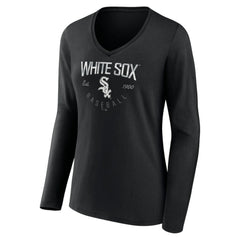 Chicago White Sox Women's Live For It Long Sleeve Long Sleeve V-Neck T-Shirt | MLB Online